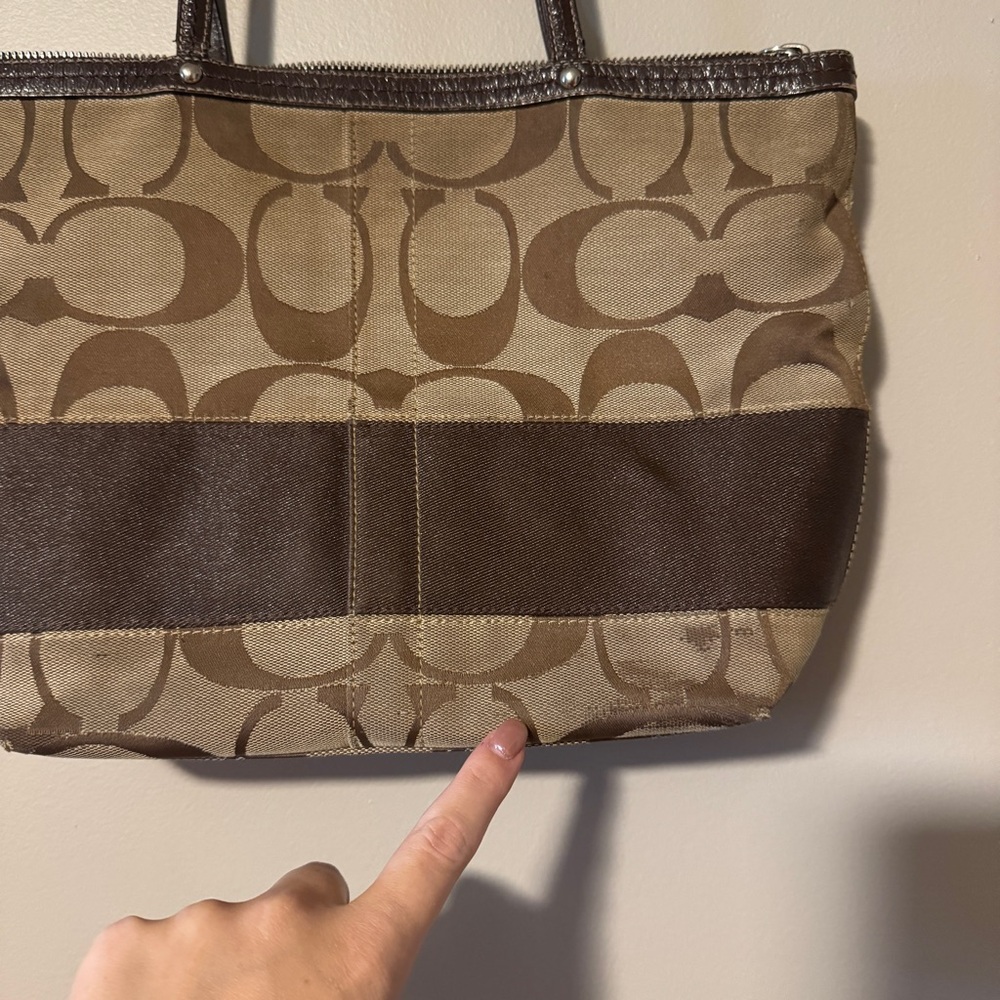 Coach Signature Brown Tote Bag - Picture 2 of 8